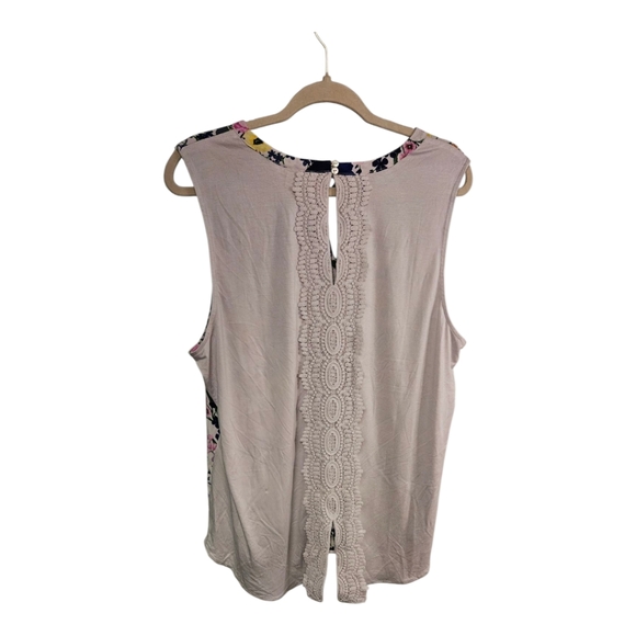 Daniel Rainn Purple Pink Cut Out Tank Top - Picture 3 of 4